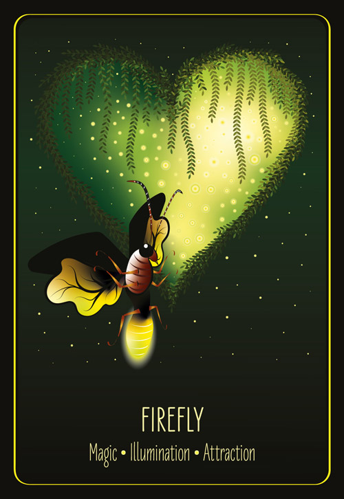 Lovely Animals Oracle card Firefly